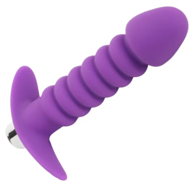 Sensual Vibrační anální kolík Butt Plug 13 cm, fialová