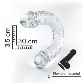 Sensual Double dong 30 cm čírý