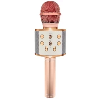 Izoxis 22190 Karaoke bluetooth mikrofon světle růžová