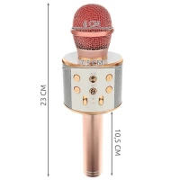 Izoxis 22190 Karaoke bluetooth mikrofon světle růžová