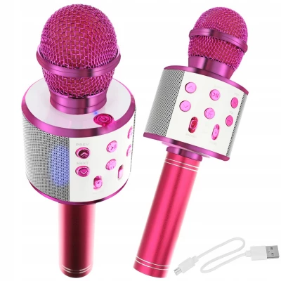 Izoxis 22191 Karaoke bluetooth mikrofón tmavo ružová