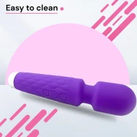Sensual M64-1 Masážní hlavice vibrátor 20 programů, fialová