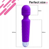 Sensual M64-1 Masážní hlavice vibrátor 20 programů, fialová
