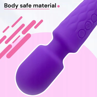 Sensual M64-1 Masážní hlavice vibrátor 20 programů, fialová