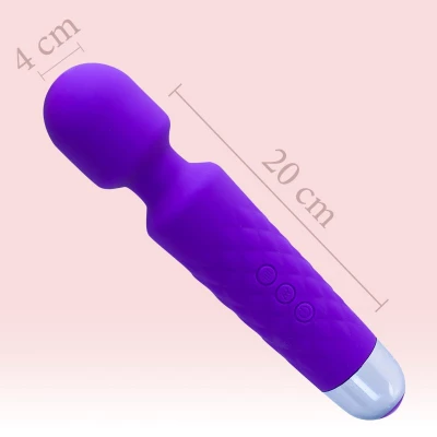 Sensual M64-1 Masážní hlavice vibrátor 20 programů, fialová