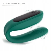 Sensual M80 Luxusní silikonový masážní vibrátor, 9 vibrací, zelená