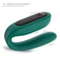 Sensual M80 Luxusní silikonový masážní vibrátor, 9 vibrací, zelená