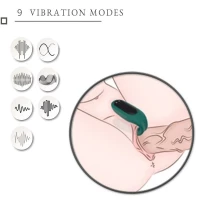 Sensual M80 Luxusní silikonový masážní vibrátor, 9 vibrací, zelená