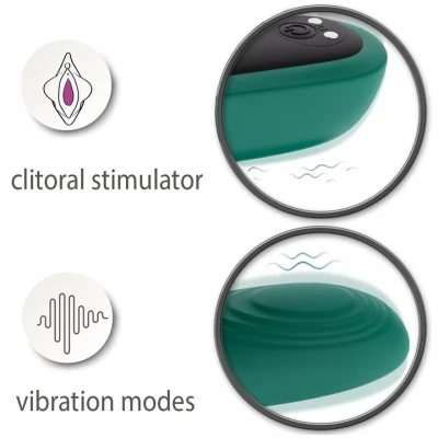 Sensual M80 Luxusní silikonový masážní vibrátor, 9 vibrací, zelená