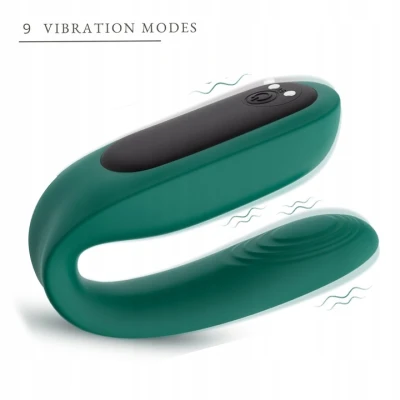 Sensual M80 Luxusní silikonový masážní vibrátor, 9 vibrací, zelená