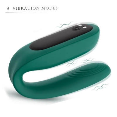 Sensual M80 Luxusní silikonový masážní vibrátor, 9 vibrací, zelená