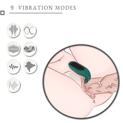 Sensual M80 Luxusní silikonový masážní vibrátor, 9 vibrací, zelená
