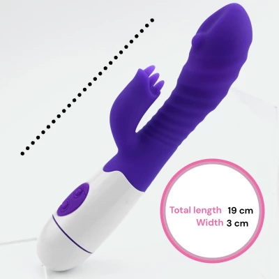 Sensual W36-7 Vibrátor, 30 režimů, 19 cm fialová