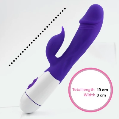Sensual W36-5 Vibrátor, 30 režimov, 19 cm fialová