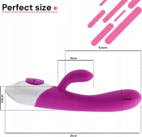 Sensual Vibrátor Rabbit Silicone 21 cm růžová