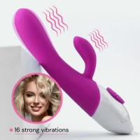 Sensual Vibrátor Rabbit Silicone 21 cm růžová