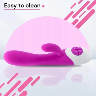 Sensual Vibrátor Rabbit Silicone 21 cm růžová
