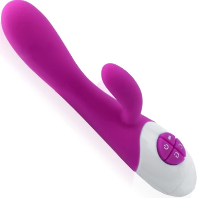 Sensual Vibrátor Rabbit Silicone 21 cm růžová