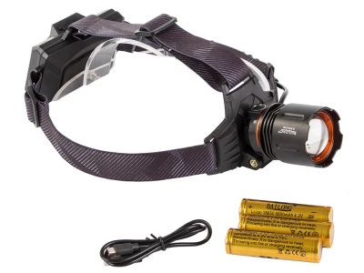 Bailong 08349 LED Čelovka CREE XHP160, IPX5, 1000 m, čierna