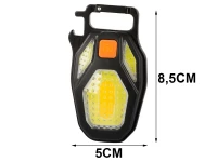 Bailong 08370 Svítilna LED COB na klíče s otvírákem, magnet