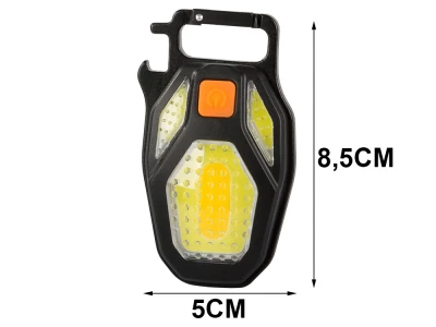 Bailong 08370 Svítilna LED COB na klíče s otvírákem, magnet