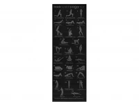 Trizand 22974 Podložka na jogu s ukážkami cvikov 170 x 60 cm čierna
