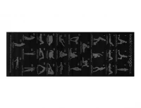 Trizand 22974 Podložka na jogu s ukážkami cvikov 170 x 60 cm čierna