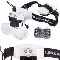 Verk 09135 Náhlavní lupa s LED osvětlením (1x, 1,5x, 2x, 2,5x ,3,5x)