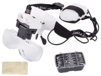 Verk 09135 Náhlavní lupa s LED osvětlením (1x, 1,5x, 2x, 2,5x ,3,5x)