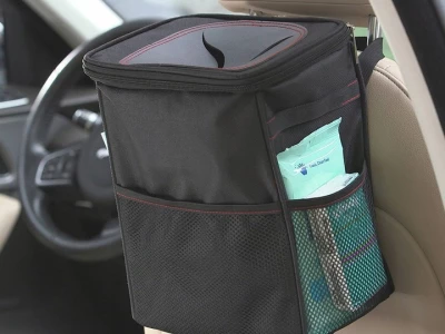 Verk 10077 Odpadkový koš do auta černá