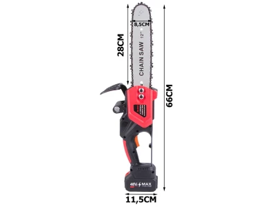 Verk 11378 Řetězová ruční pila 1200 W, 4200 ot./min, 30 cm, 1x AKU