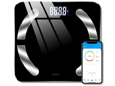 Verk 17086 Analytická osobná váha Bluetooth 180 kg čierna