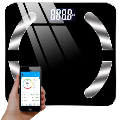 Verk 17086 Analytická osobná váha Bluetooth 180 kg čierna