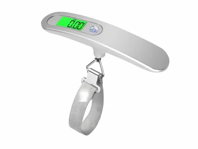 Verk 17116 Digitální závěsná váha na zavazadla 50 Kg / 10 g stříbrná