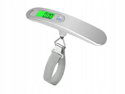 Verk 17116 Digitální závěsná váha na zavazadla 50 Kg / 10 g stříbrná