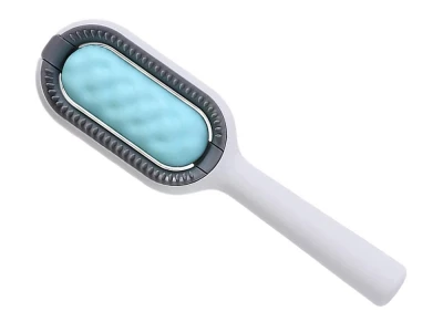 Verk 24429 Silikónová kefa na srsť pre psov a mačky 3 v 1 modrá