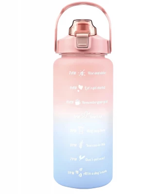 Foxter 2572 Fľaša na vodu s denným pitným režimom 1500 ml ružovomodrá