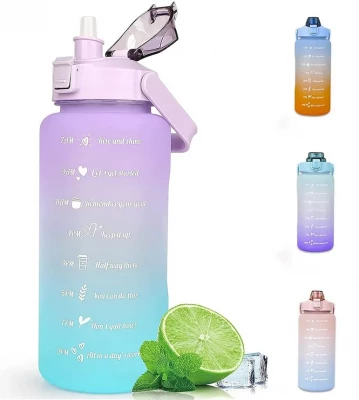 Foxter 2572 Fľaša na vodu s denným pitným režimom 1500 ml ružovomodrá