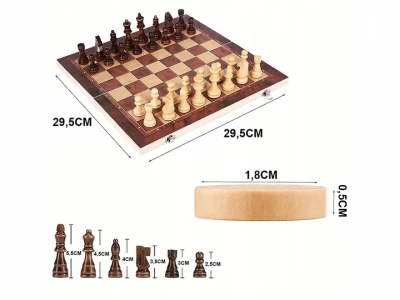 Verk 18277 Šachy dřevěné 3 v 1