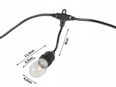 Verk 12300 LED Venkovní dekorační řetěz girlanda 10 žárovek, IP44, 10 m