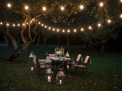 Verk 12300 LED Venkovní dekorační řetěz girlanda 10 žárovek, IP44, 10 m