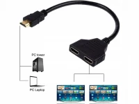 Verk 06291 Rozbočovač signálu HDMI FULL HD 2 porty, 30 cm čierna