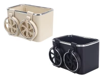 Verk 10082 Držák na nápoje, papírové kapesníky do auta béžová