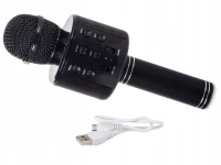 Verk 01377 Karaoke Bluetooth mikrofón, 1800mAh čierna