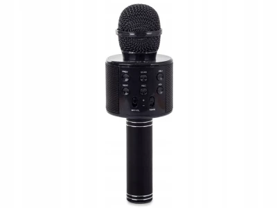 Verk 01377 Karaoke Bluetooth mikrofón, 1800mAh čierna