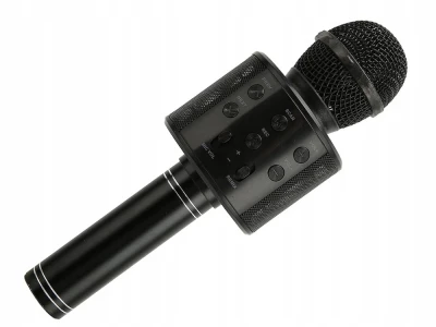 Verk 01377 Karaoke Bluetooth mikrofón, 1800mAh čierna