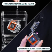 Verk 08371 Plazmový vodotěsný USB zapalovač s LED svítilnou černá