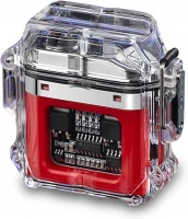 Verk 08371 Plazmový vodotěsný USB zapalovač s LED svítilnou černá