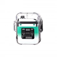 Verk 08371 Plazmový vodotěsný USB zapalovač s LED svítilnou černá