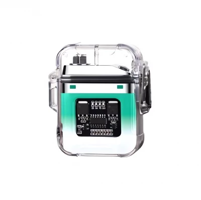 Verk 08371 Plazmový vodotěsný USB zapalovač s LED svítilnou černá